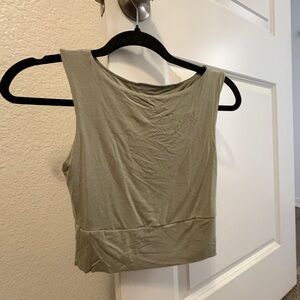 Final Touch Sage Green Crop Top